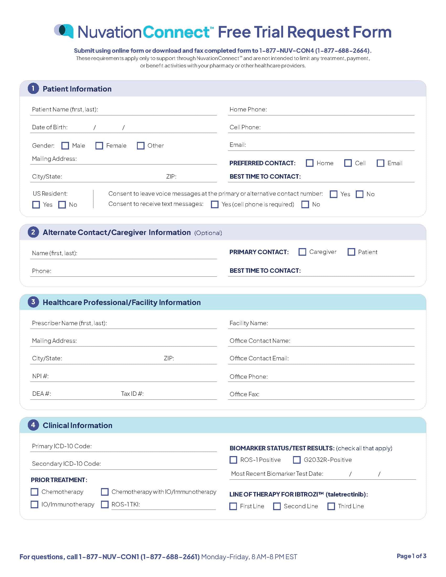 Free Trial Request Form