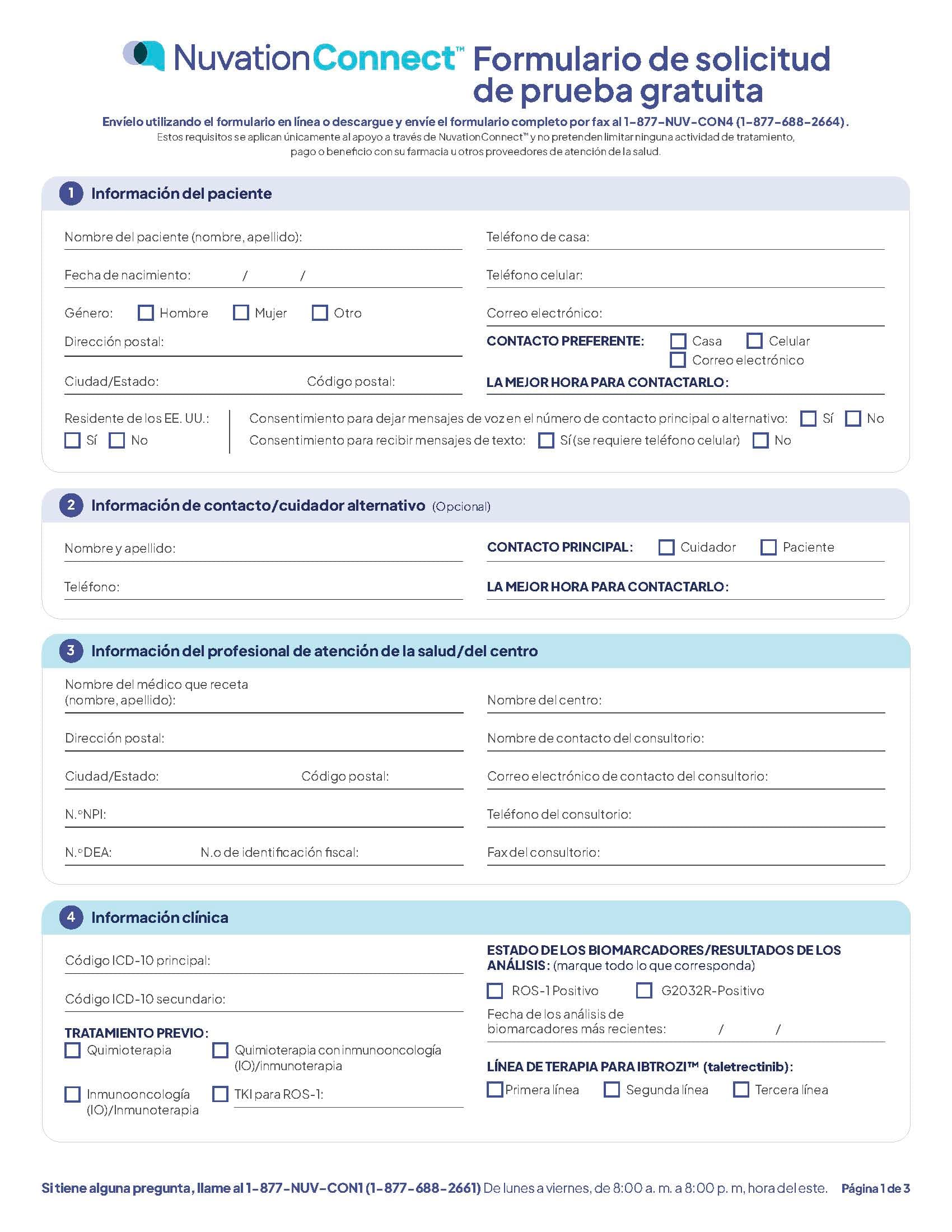 Spanish Free Trial Form