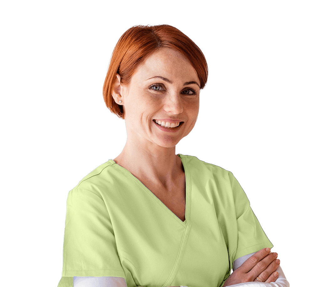 Nurse smiling with arms crossed